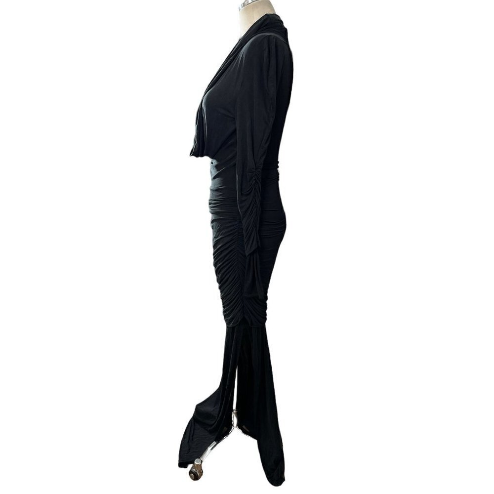 GAUGE81 Elos Maxi Dress in Black 38 6 New Womens Long Gown Hooded - Picture 6 of 16
